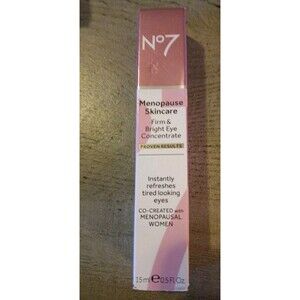 New No7 Menopause Skincare Firm & Bright Eye Concentrate 15ml/0.5fl.oz NIB